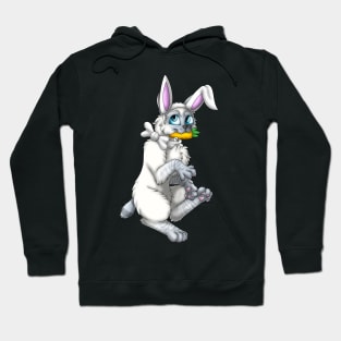 Bobtail BunnyCat: Blue Lynx Point (White) Hoodie